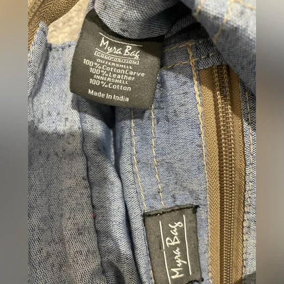 Myra Cowhide Floral Hair On Hide Leather Crossbody Messenger Bag Purse Canvas - Picture 4 of 11